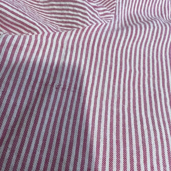 Boca Bay Pink and White Pinstripe Button Up Shirt Womens 2X Plus Collared Casual - Picture 9 of 9